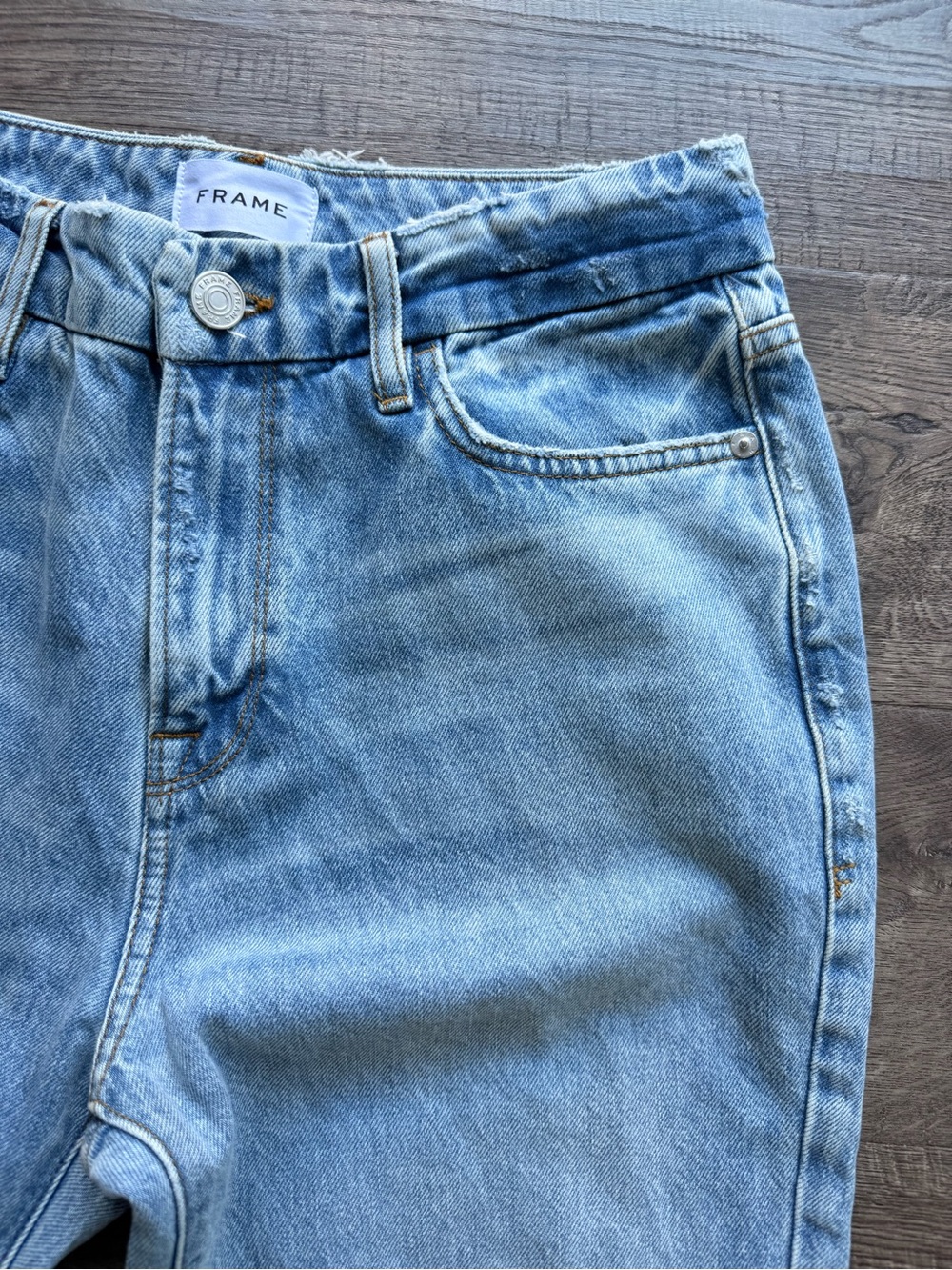 FRAME - Le Super High Rise Mini Boot jeans Light Blue Women's Jeans SIZE 27 - Picture 7 of 16